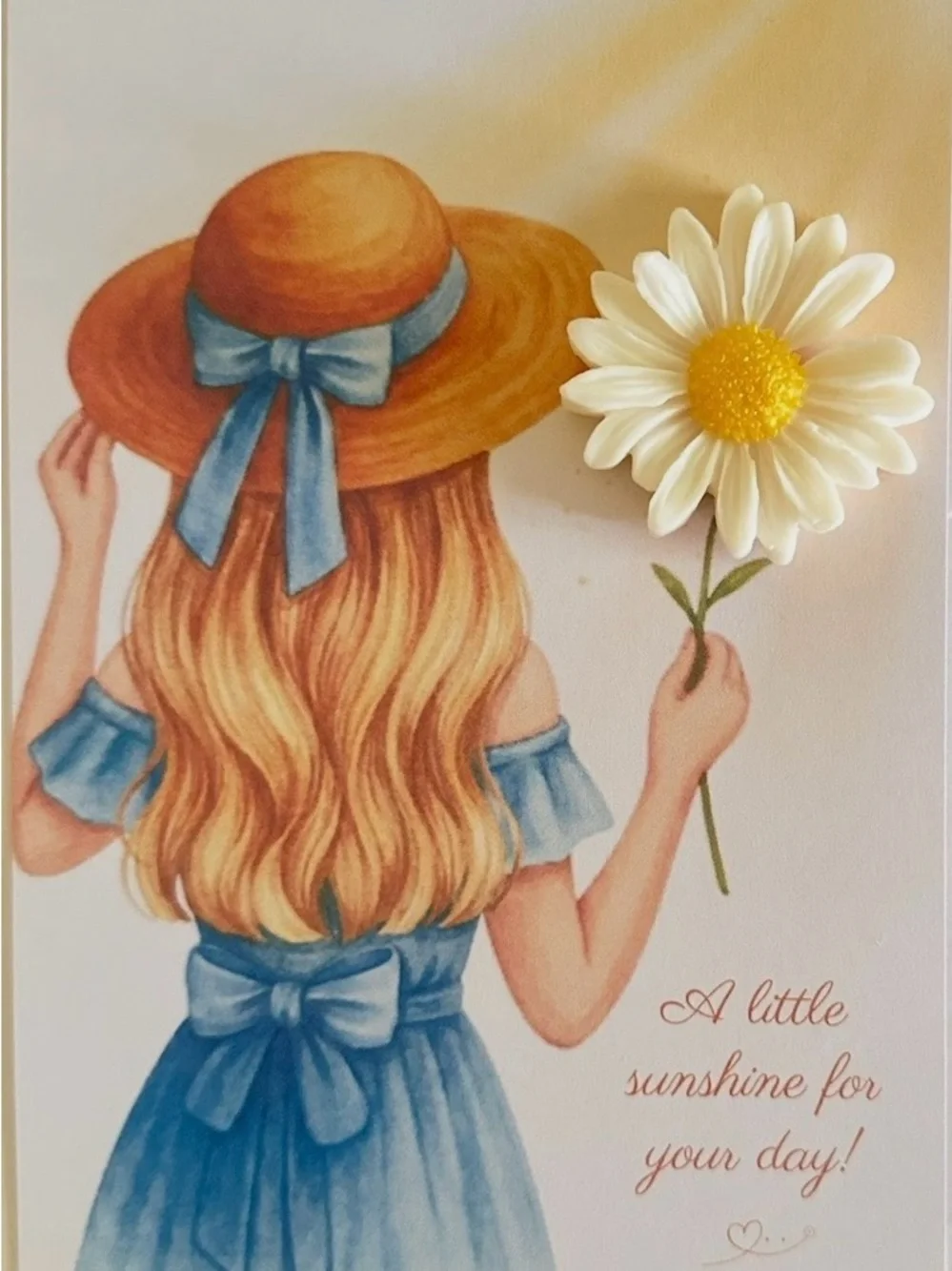 Botanical Daisy Soap Card, Watercolor Illustration, Spring Friendship Gift